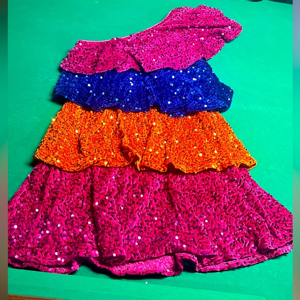 Sequence short layered dress.